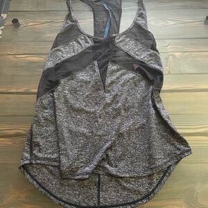 Lululemon Athletica Gray Asymmetrical Cut Out Tank Top